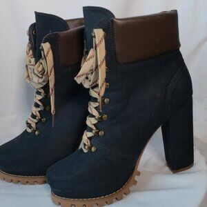 "it's" Blue & Brown Heels, Sz. 9 - $45.00